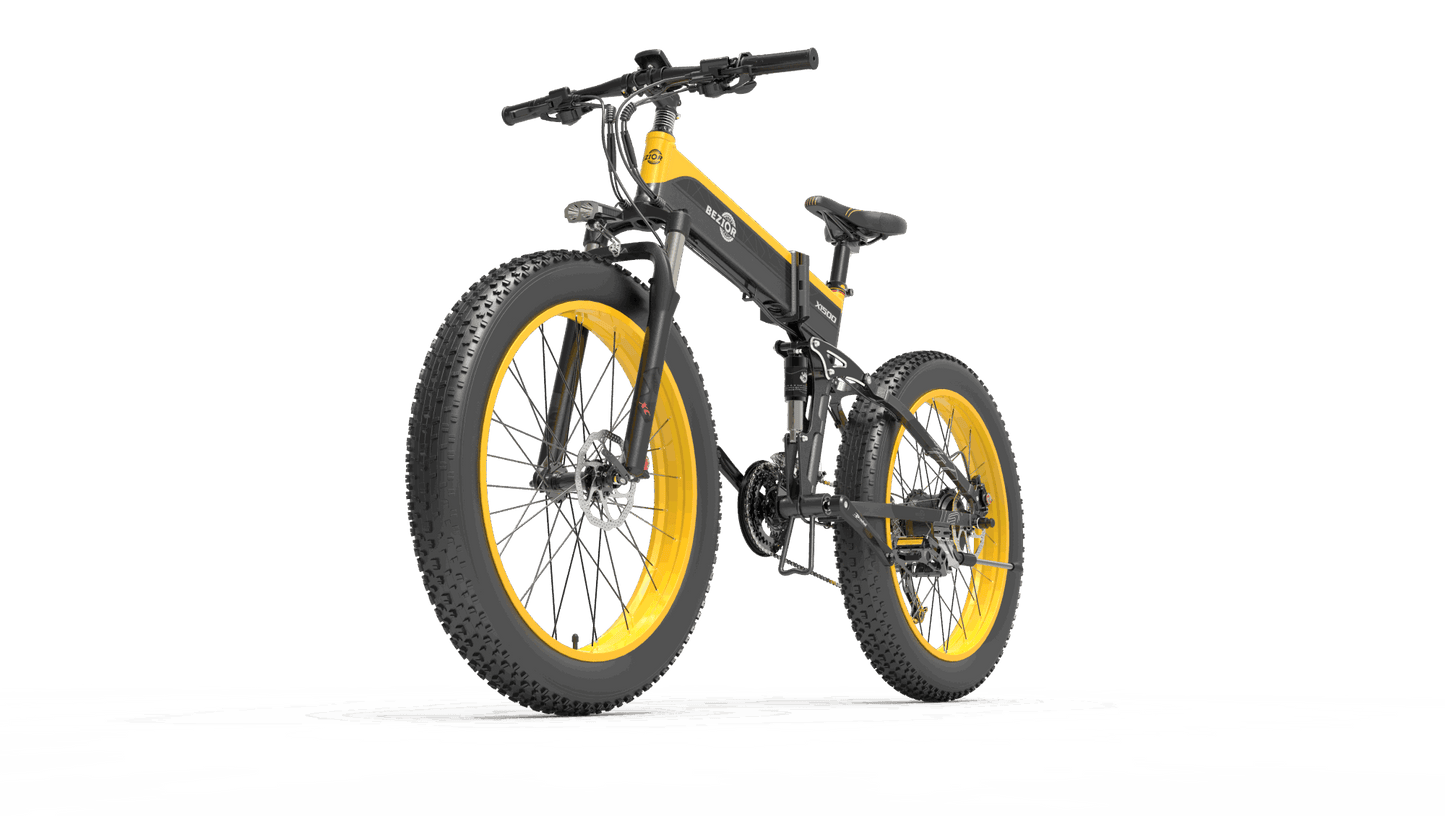 Bezior X1500 Full Suspension 1500W Motor 48V 26inch Wheel Foldable Electric Bike