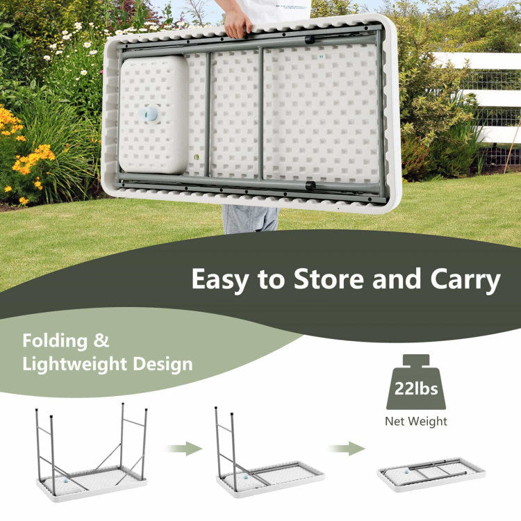 Folding Fish Cleaning Table with Sink and Faucet for Dock Picnic